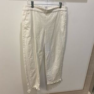 JCrew Pom Pom linen pants